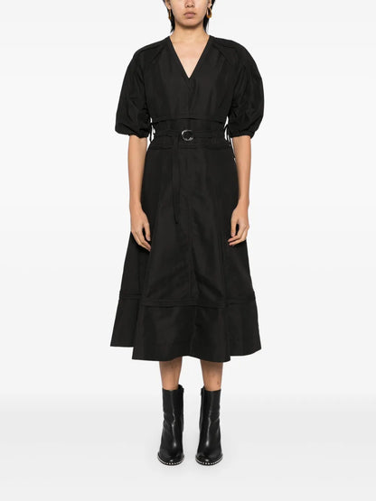 Gathered Sleeves Dress