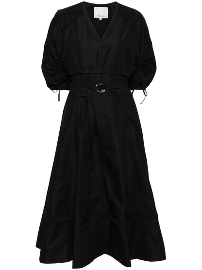 Gathered Sleeves Dress