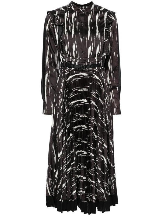 All-Over Graphic Print Dress