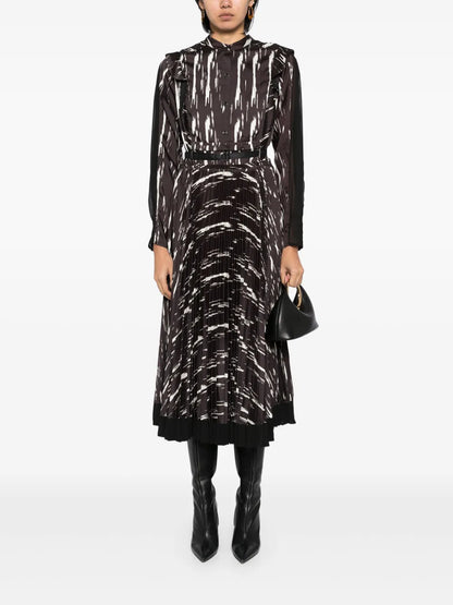 All-Over Graphic Print Dress