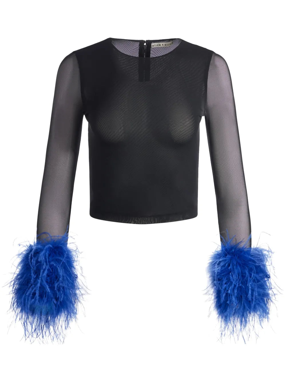 Delaina Long-Sleeved Mesh Top