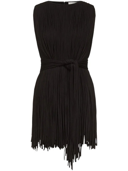 Sleeveless Fringed Top