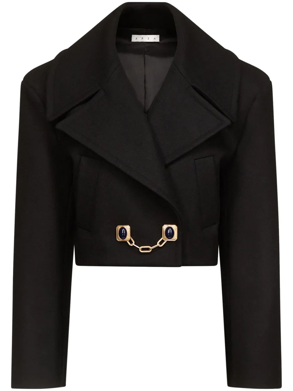 Chain-Detailing Cropped Jacket