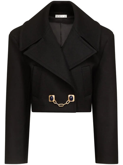 Chain-Detailing Cropped Jacket