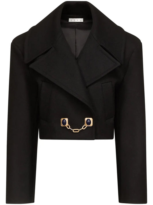 Chain-Detailing Cropped Jacket