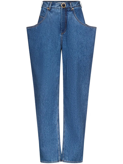 Flared-Pocket Jeans
