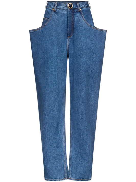 Flared-Pocket Jeans