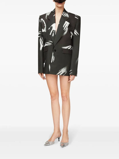 Graphic-Print Blazer