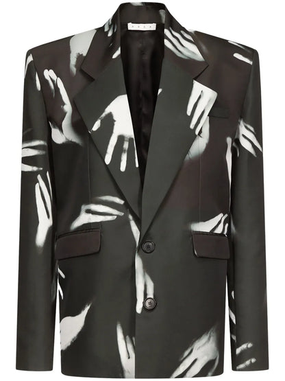 Graphic-Print Blazer