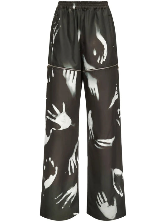 Handprint Slit Track Pants