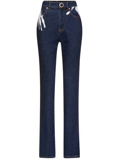Handprint Straight-Leg Jeans
