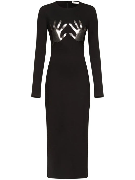 Handprint Long-Sleeved Minidress