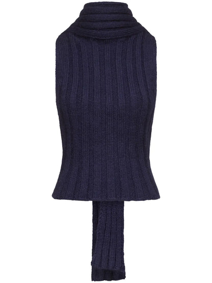 Sleeveless Twisted Knit Top