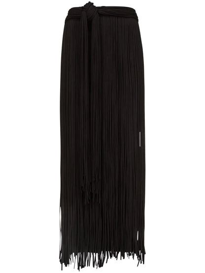 Fringed Midi Skirt