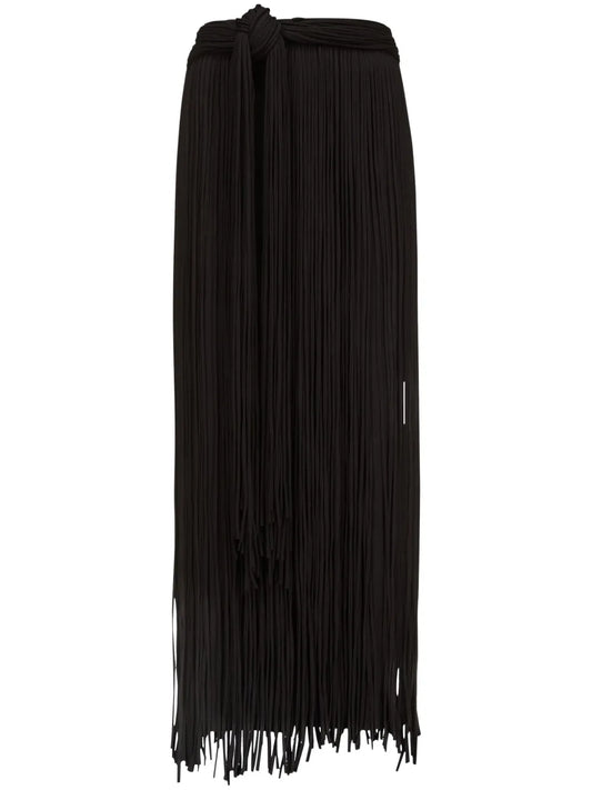 Fringed Midi Skirt