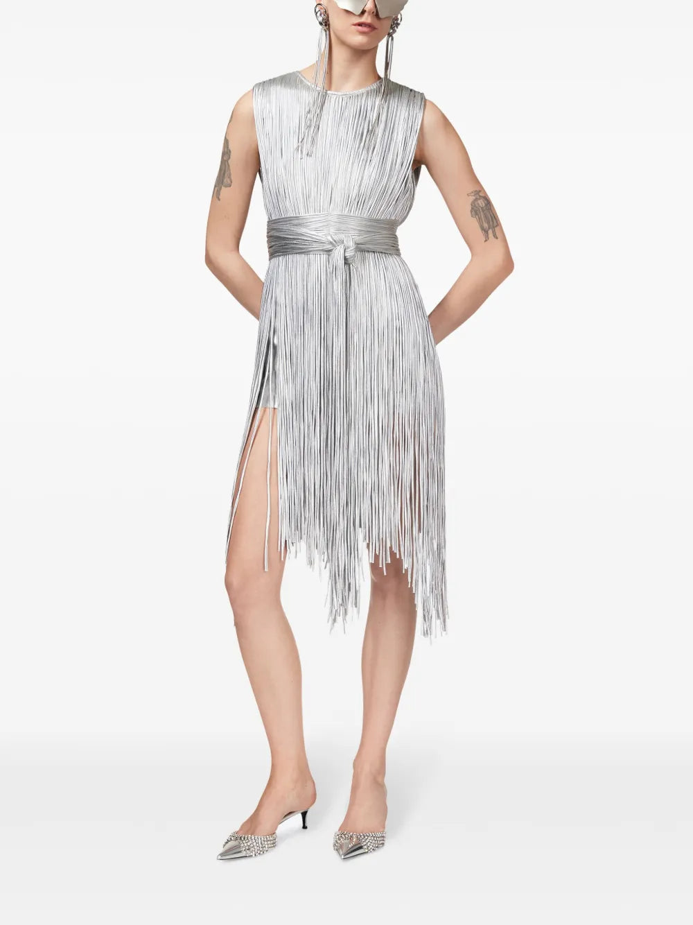 Metallic Fringe Minidress