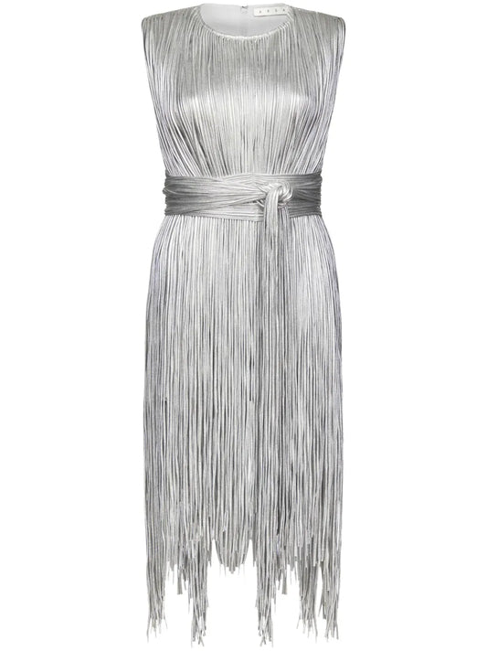 Metallic Fringe Minidress