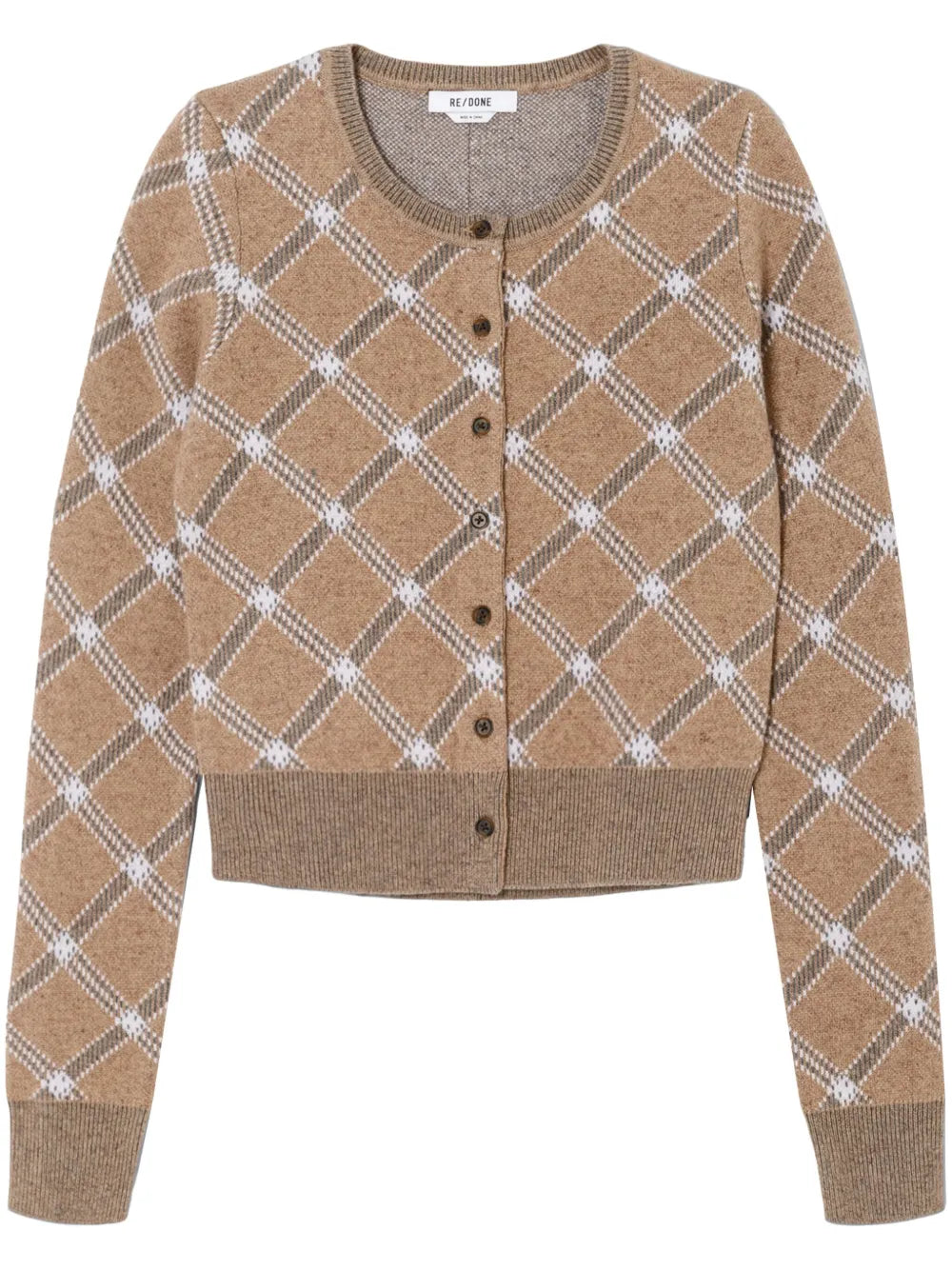Tartan Cropped Cardigan