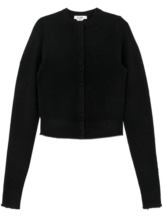 Crew-Neck Cashmere Cardigan
