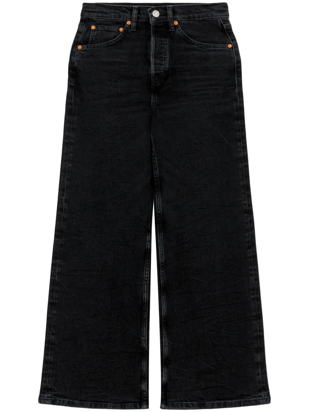 Wide-Leg Cropped Jeans