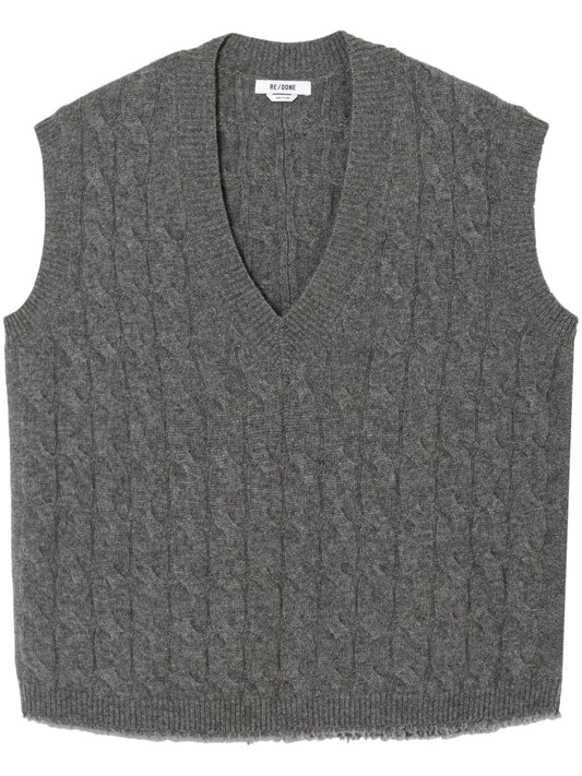 Cable-Knit Cashmere Vest