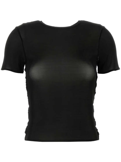 Mesh Ruched T-Shirt
