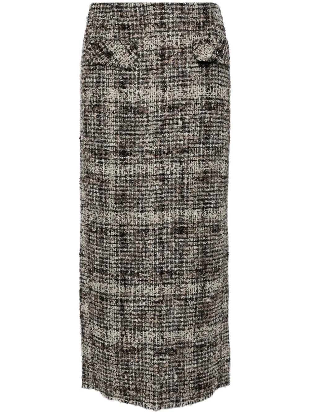 Coarse Jacquard H-Shaped Long Waist Skirt