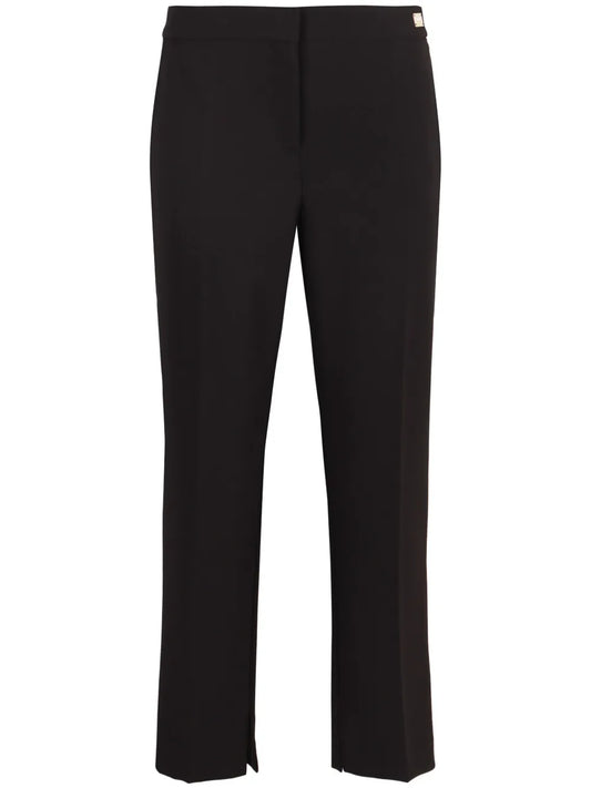 Slit-Detail Crepe Trousers