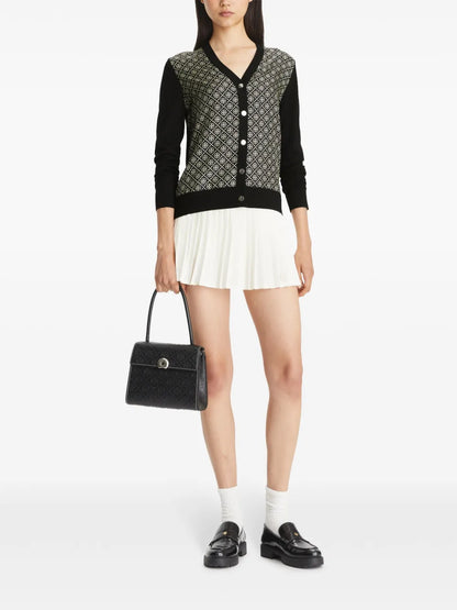 Silk-Front Cardigan