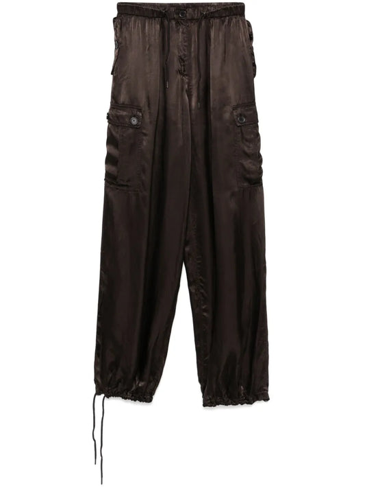 Satin Cargo Pants