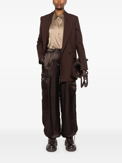 Satin Cargo Pants