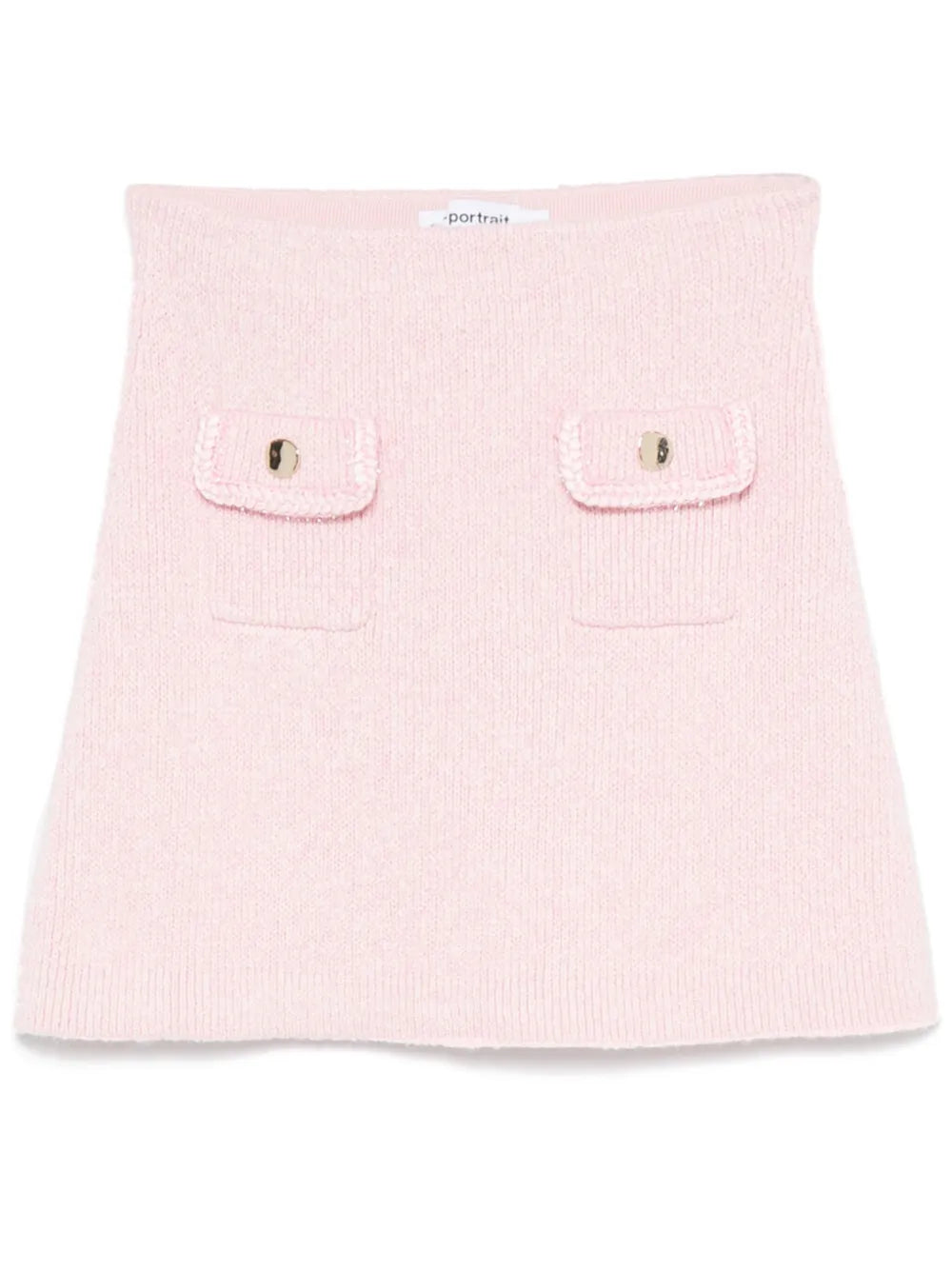 Mélange-Effect Mini Skirt