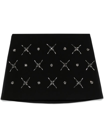 Crystal-Embellished Mini Skirt