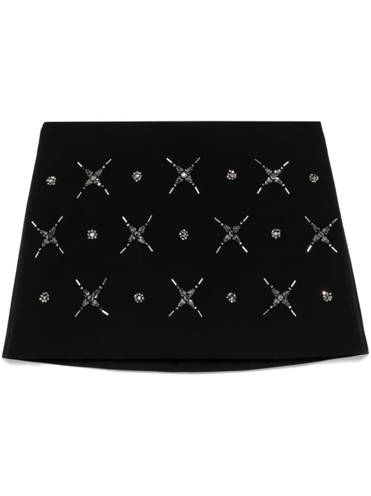 Crystal-Embellished Mini Skirt