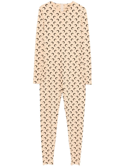Moon-Print Jersey Jumpsuit
