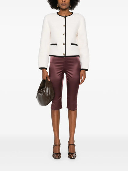 Contrasting-Trim Blazer