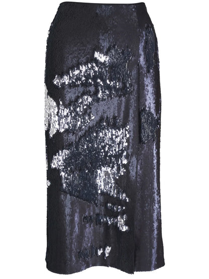 Sequinned Jersey Pencil Skirt