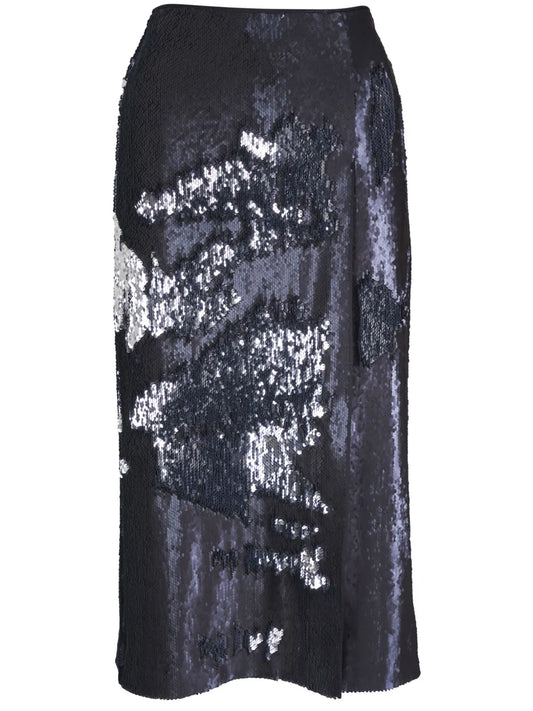 Sequinned Jersey Pencil Skirt