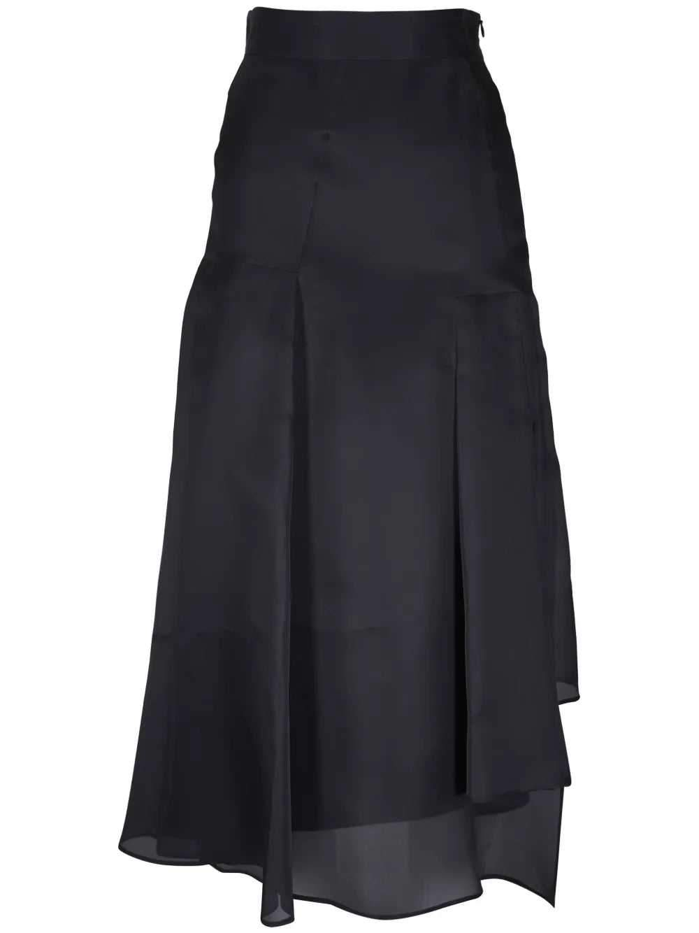 Asymmetric Pleated Skirt