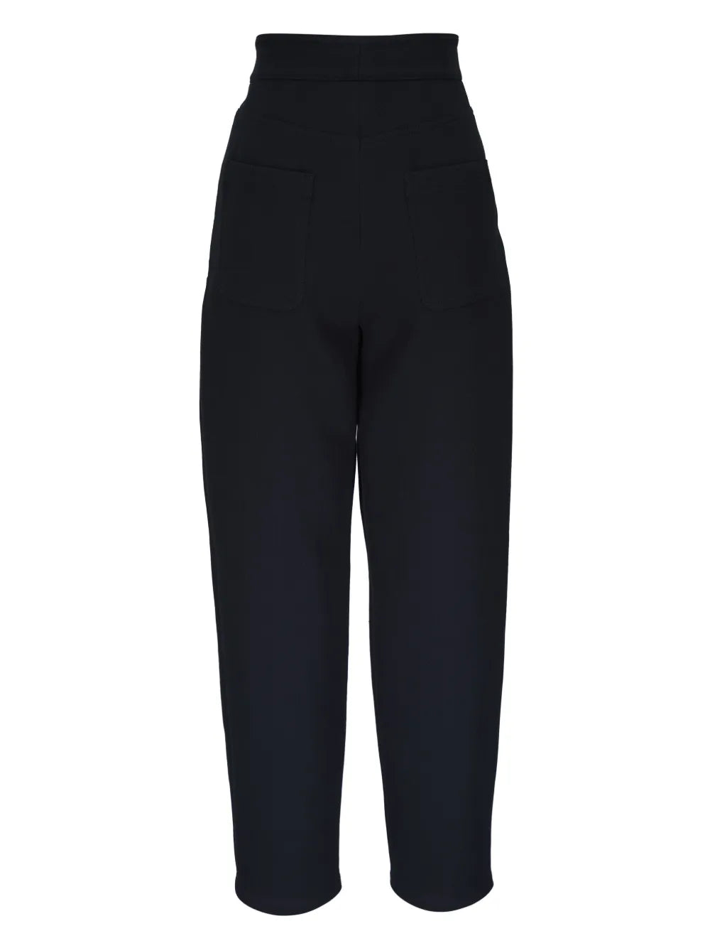 High-Waisted Cotton Trousers