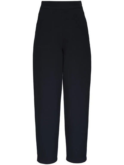 High-Waisted Cotton Trousers