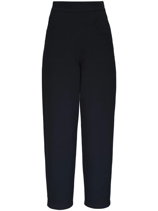 High-Waisted Cotton Trousers