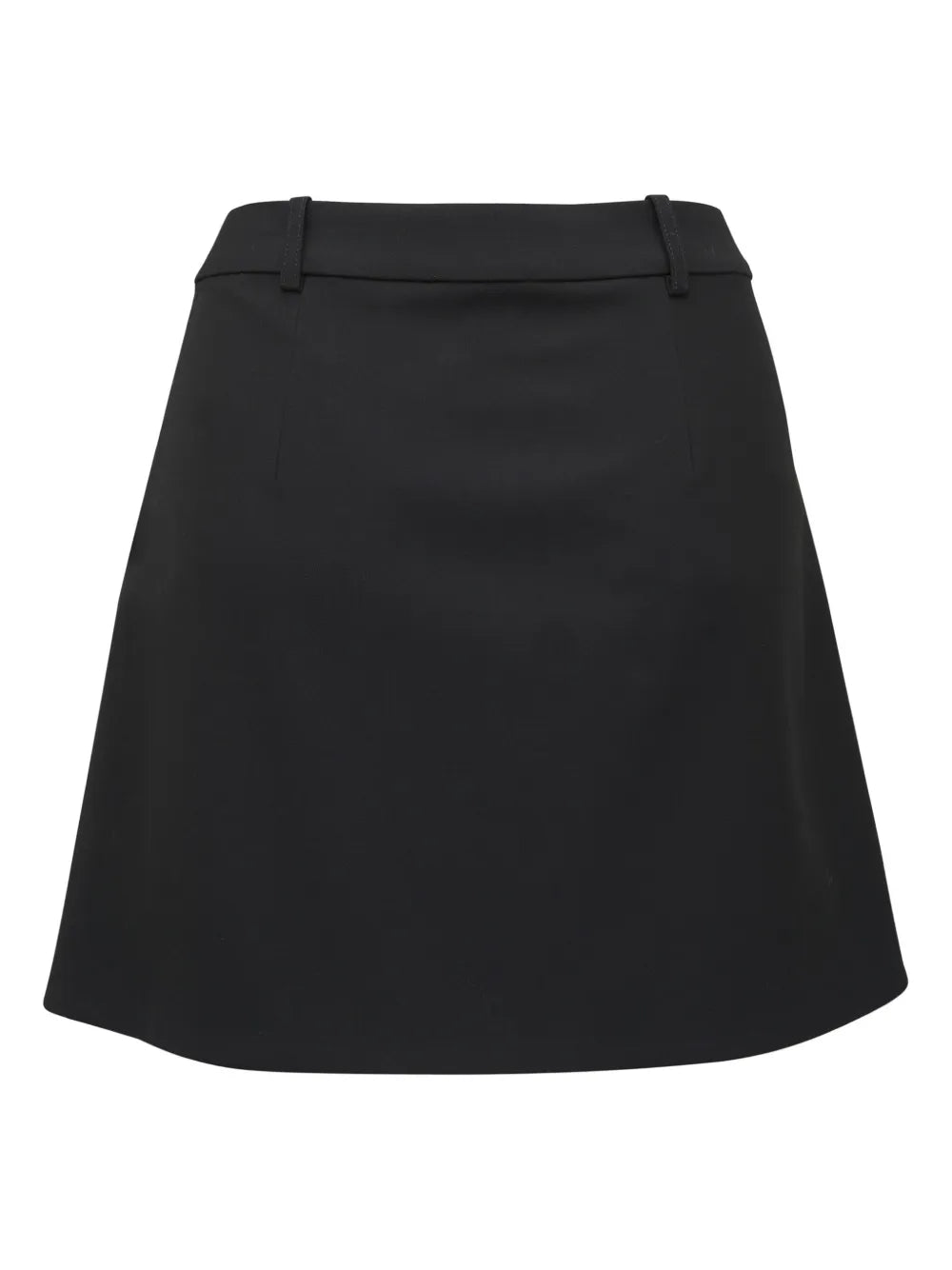 Pleated Wool Mini Skirt