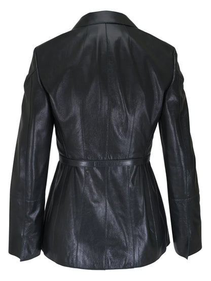 Belted Leather Jacket