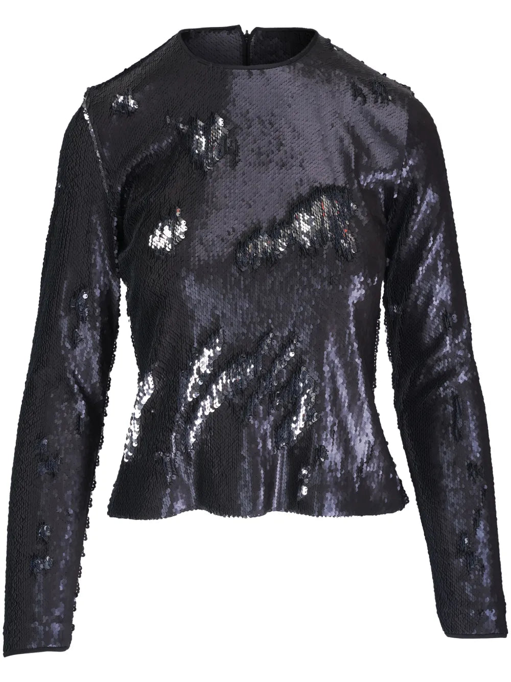 Long-Sleeved Sequinned Top