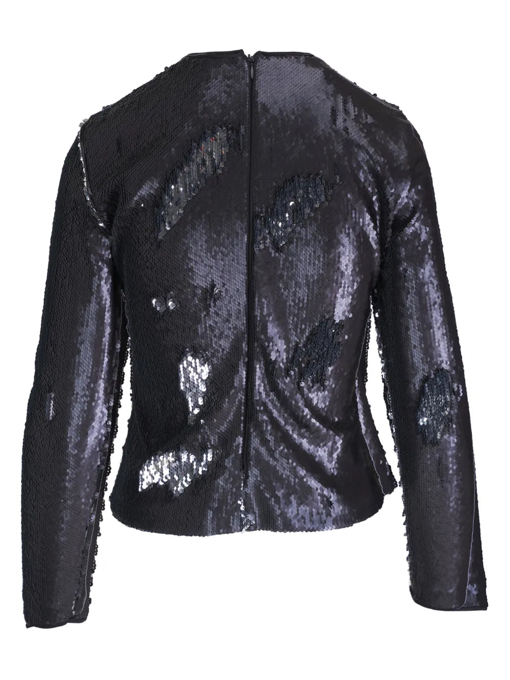 Long-Sleeved Sequinned Top