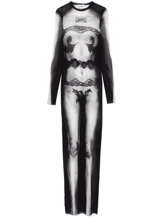 Body-Print Maxi Dress
