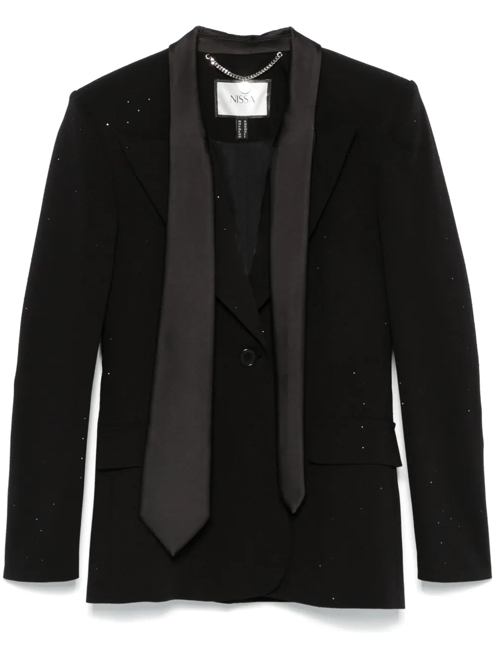 Tie-Embellishment Blazer