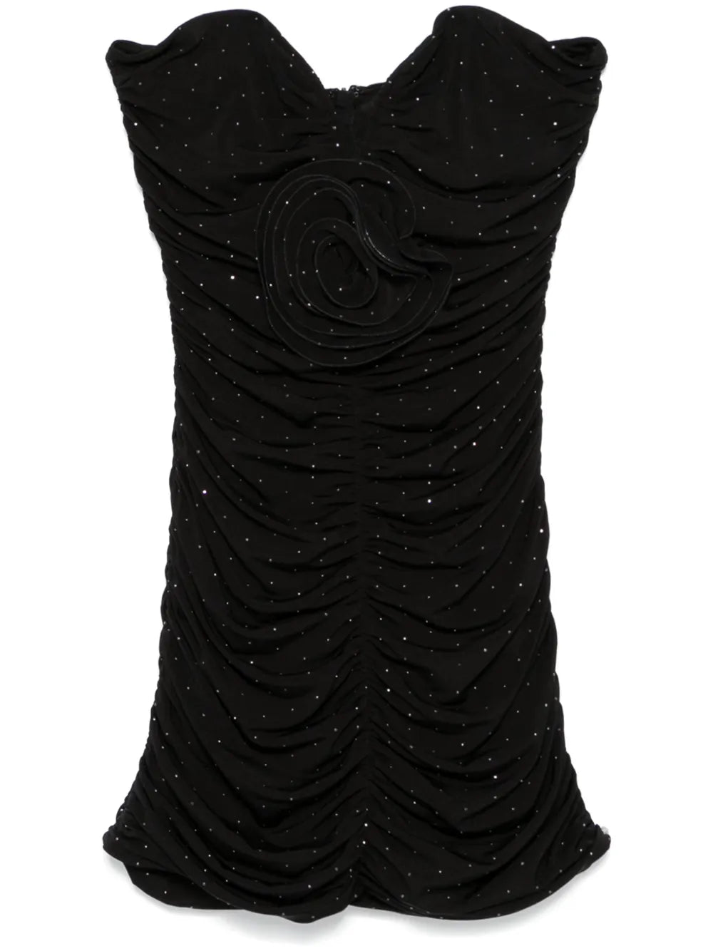 Floral-Appliqué Mini Dress