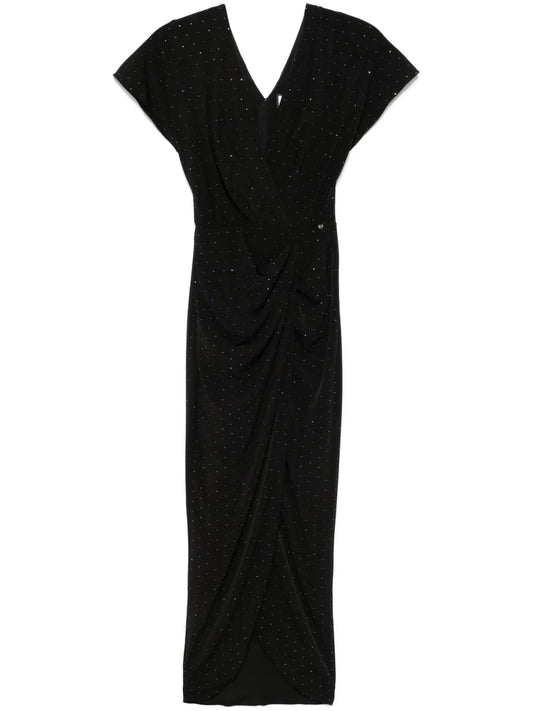 Crystal-Embellished Midi Dress